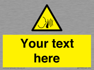 Custom warning sudden loud noise